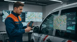 Fleet management system with GPS tracking alerts and dispatch efficiency monitoring
