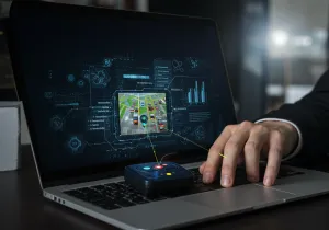 Business Outcomes with business vehicle GPS tracker illustration