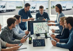 Business Outcomes with Business Vehicle Tracker Visual Business Outcomes with Business Vehicle Tracker illustration