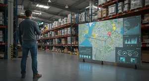 Fleet management GPS tracking interface for business asset monitoring