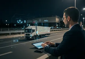 Company Truck GPS Tracking Overview illustration