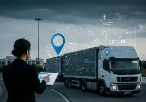 Business Outcomes with company truck GPS tracking illustration