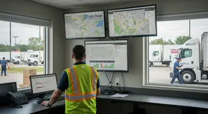 Fleet management compliance dashboard showing ELD and DOT regulations