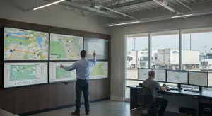 Fleet management summary showing GPS tracking benefits