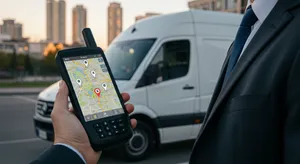 Fleet management software dashboard with GPS tracking integration