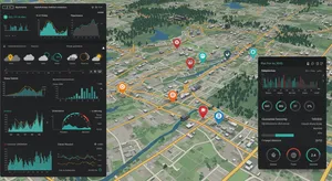 Fleet tracking dashboard showing driver behavior metrics and alerts