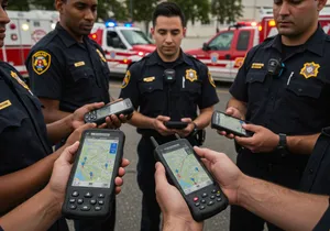 GPS tracking device emergency alert system with fleet management integration
