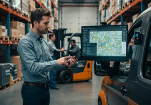 Fleet tracking system FAQ showing GPS tracking device management and productivity tips