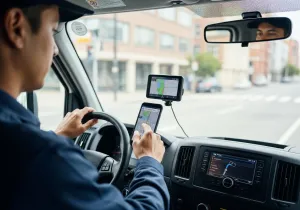 GPS Fleet Management Solutions Overview Visual GPS Fleet Management Solutions Overview illustration