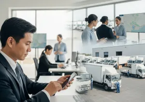 ROI and Cost Savings with GPS Fleet Management Tracking Visual ROI and Cost Savings with GPS Fleet Management Tracking illustration