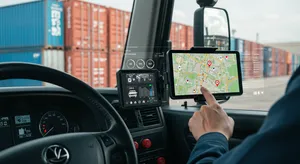 Fleet analytics dashboard with GPS tracking metrics