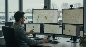 Fleet tracking benefits and ROI metrics dashboard