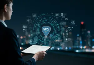 Business Outcomes with GPS tracking business illustration