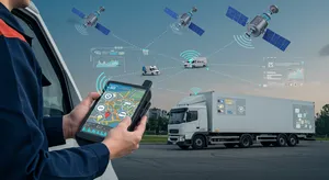 Fleet tracking system displaying multiple GPS applications for vehicle management and dispatch