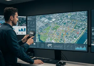 Fleet tracking system architecture showing GPS tracking device integration with fleet management platform