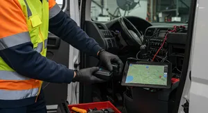 GPS tracking hardware components including OBD trackers and hardwired systems