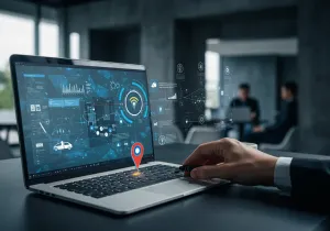 Business Outcomes with how fleet gps systems work illustration