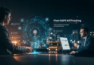 Fleet GPS Tracking Key Benefits Overview illustration