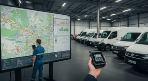 Fleet management system benefits showing GPS tracking productivity improvements