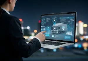 Business Outcomes with fleet management software Visual Business Outcomes with fleet management software illustration
