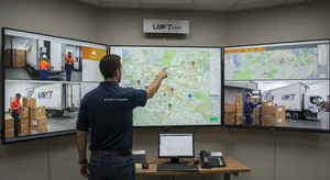 Fleet tracking system alerts dashboard showing real-time vehicle monitoring