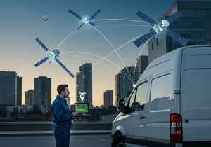 Fleet tracking system visualization of GPS satellite orbits for enhanced fleet management