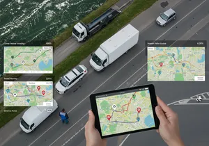 Historical route data from passive GPS fleet tracking system