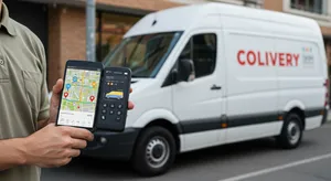 Fleet management system with GPS tracking alerts showing real-time dispatch and productivity monitoring