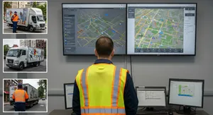 Fleet safety tracking system showing driver behavior metrics