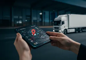 Fleet tracking overview illustration