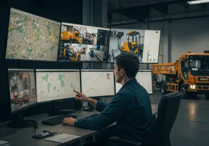 Fleet management GPS tracking metrics showing performance and productivity data