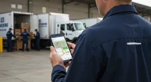 Fleet tracking system showing unauthorized usage prevention